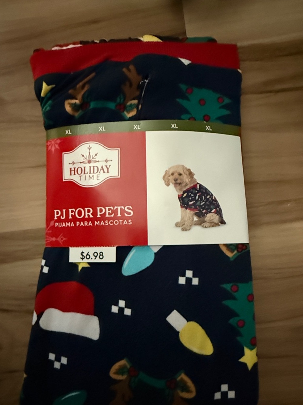Holiday Time Navy Holiday Print PJ for Pets